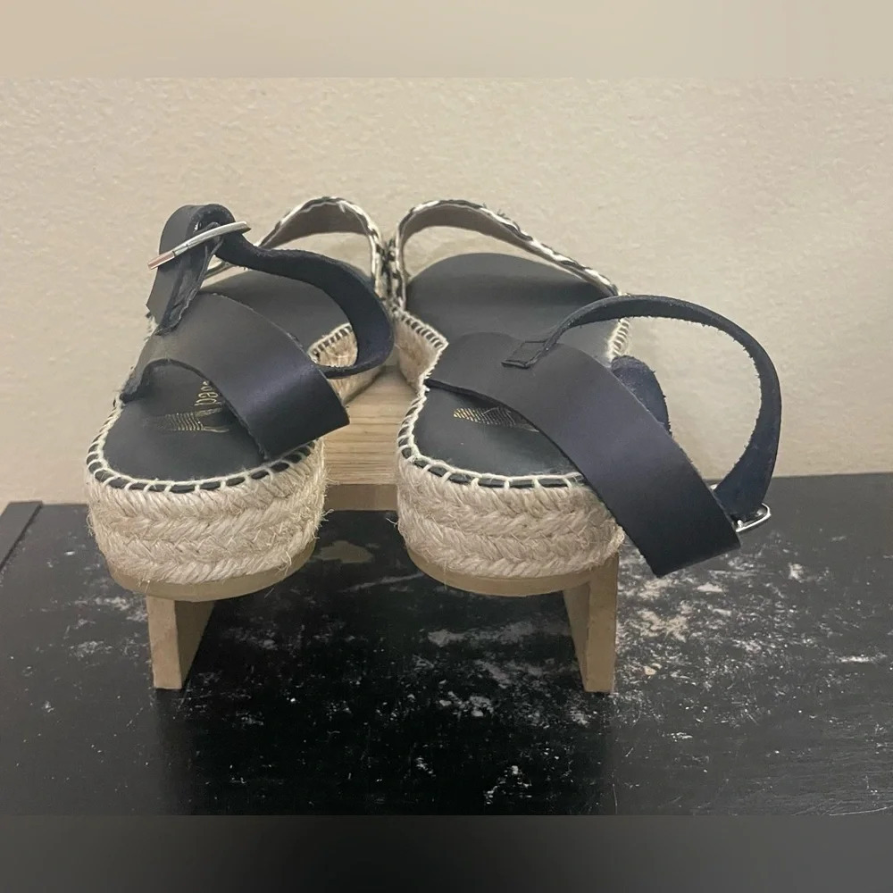 Paseart Women’s Leather Ankle Wrap Espadrille Sandals Size 40 US 9 Made in Spain - Picture 7 of 11